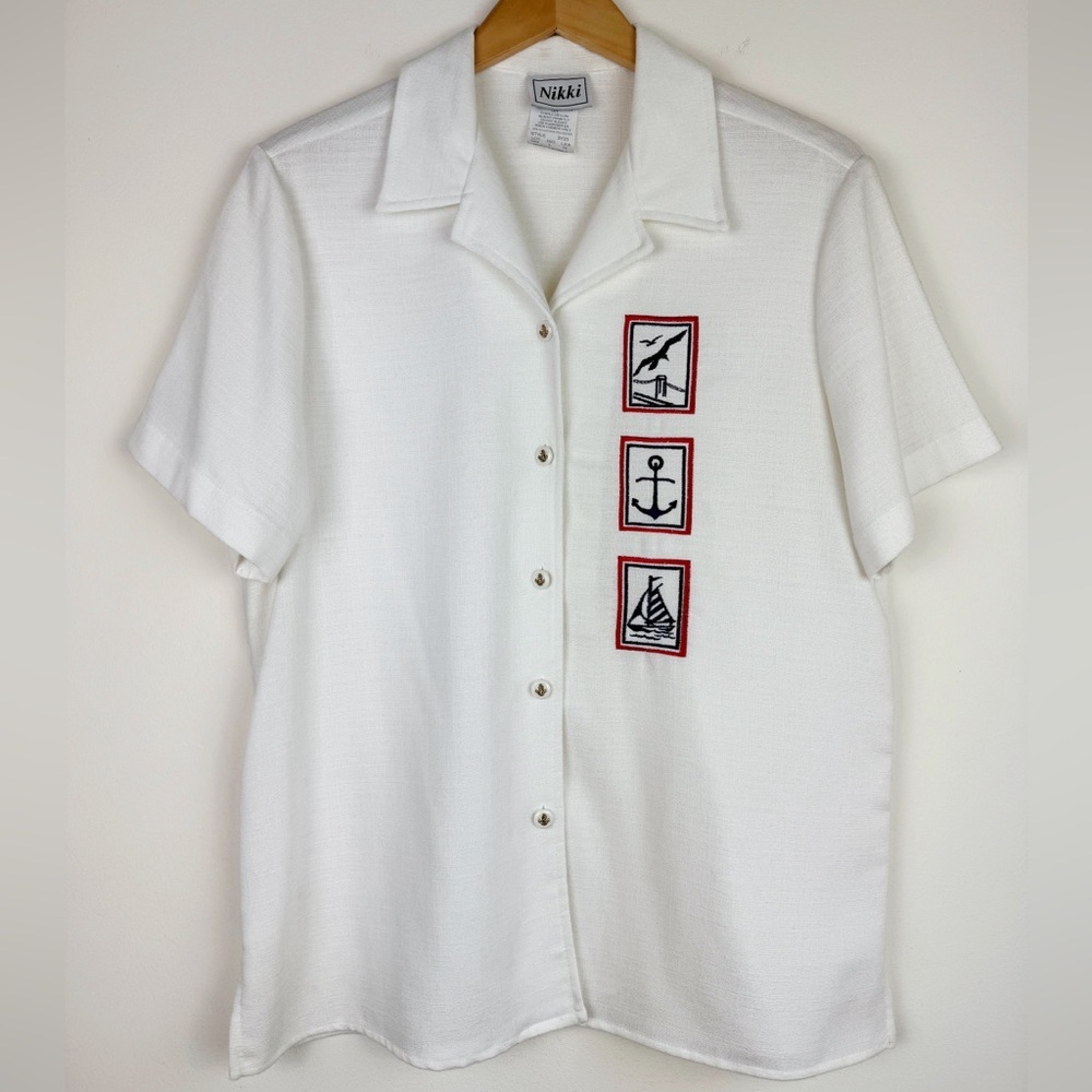 Nikki Vintage 80's Nautical Blouse